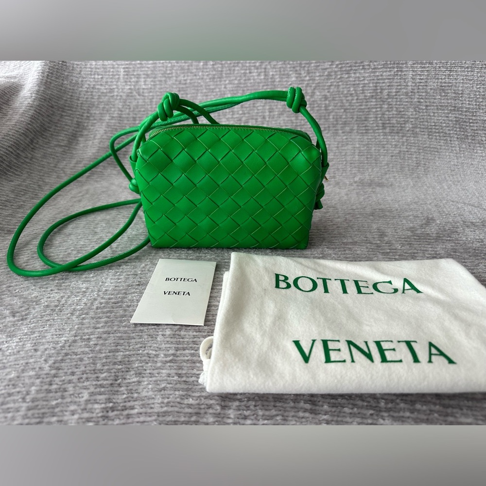 $2,300 LINED Bottega Venetia Mini Loop Camera Bag 